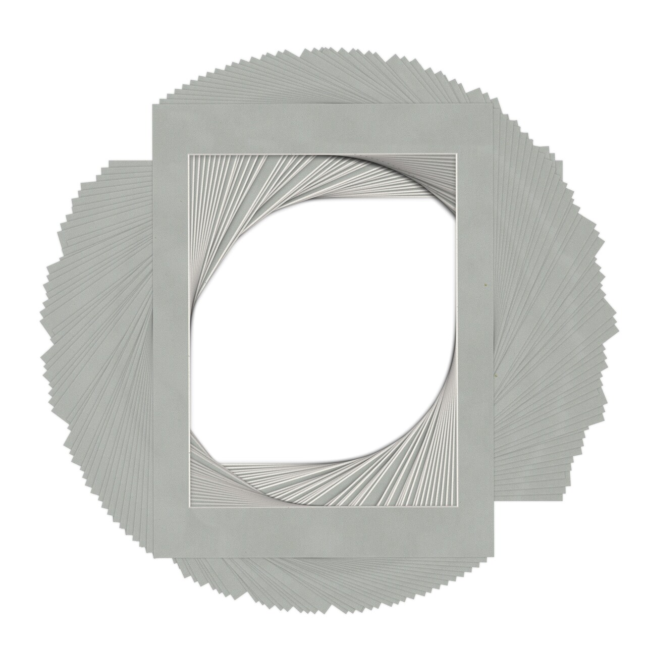 Light Grey Suede Mat Board for 12x16 Frames - Fits 10x13 Photos